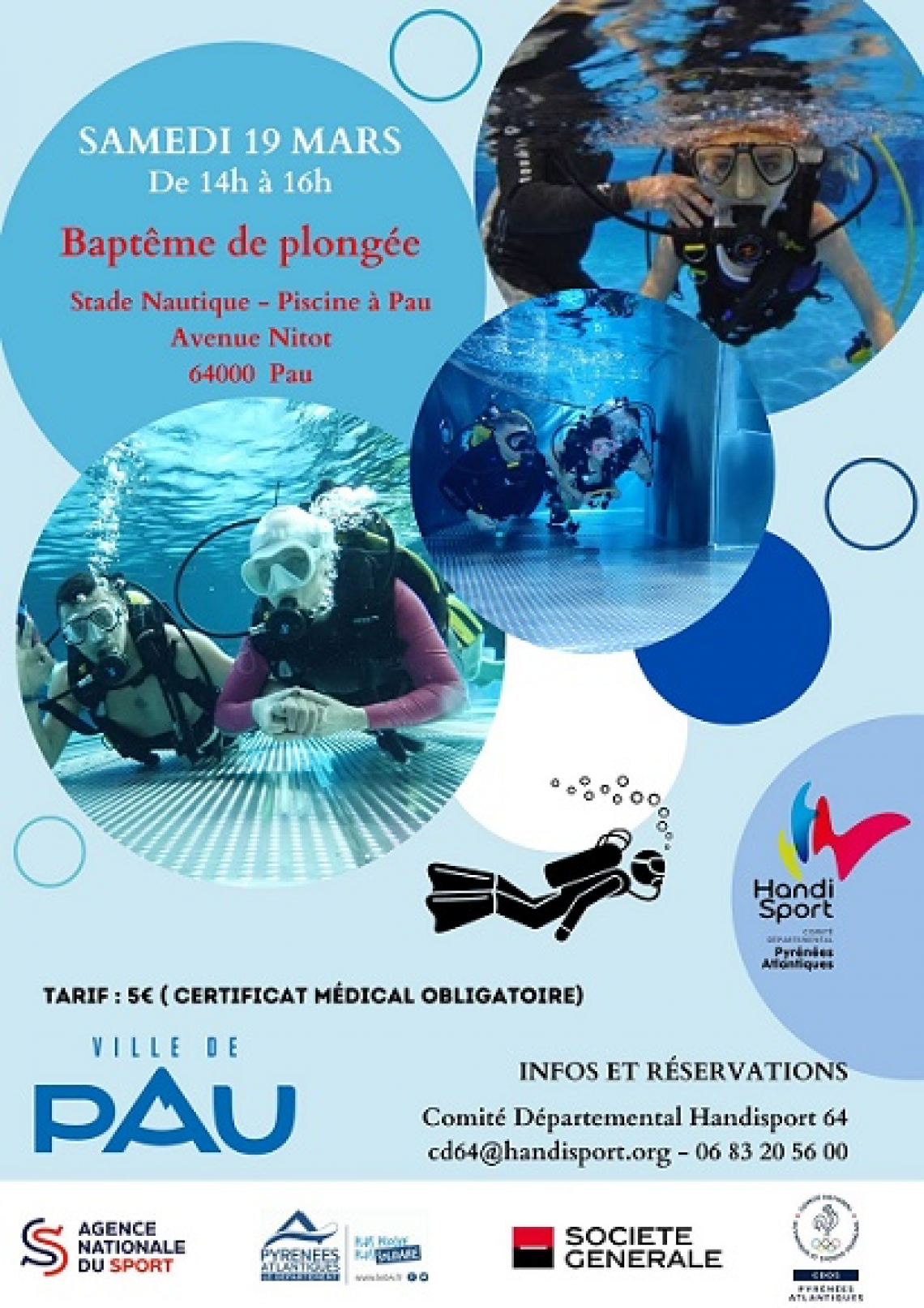 Affiche baptème de plongée