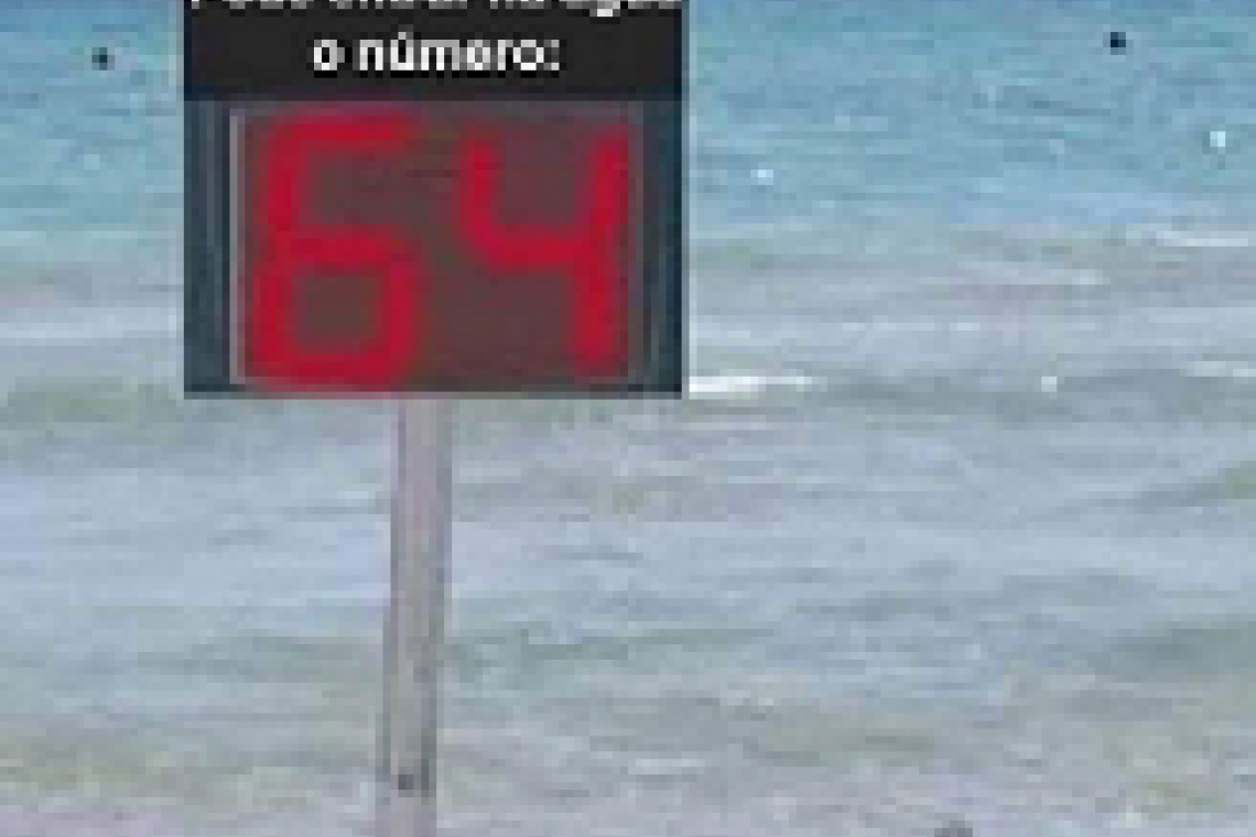 Parasol de plage avec numéro